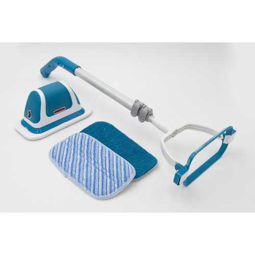 Aparat de Curatat Livington Multi Scrubber, 1500 Vibratii/min, Telescopic, Acumulator, 105 cm, Alb-Albastru