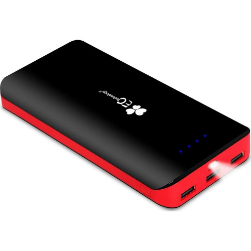 Baterie Externa EC Technology PB01, 22.400 mAh, Output 5 V/ 5.5 A, Negru/Rosu