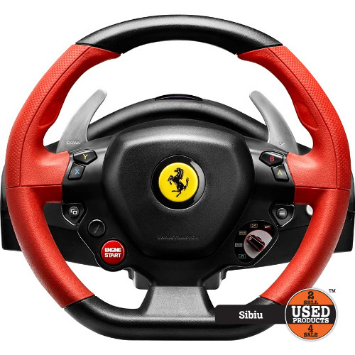 Volan Gaming Thrustmaster Ferrari 458 Spider cu Pedale, Xbox One, Rotire 240 Grade