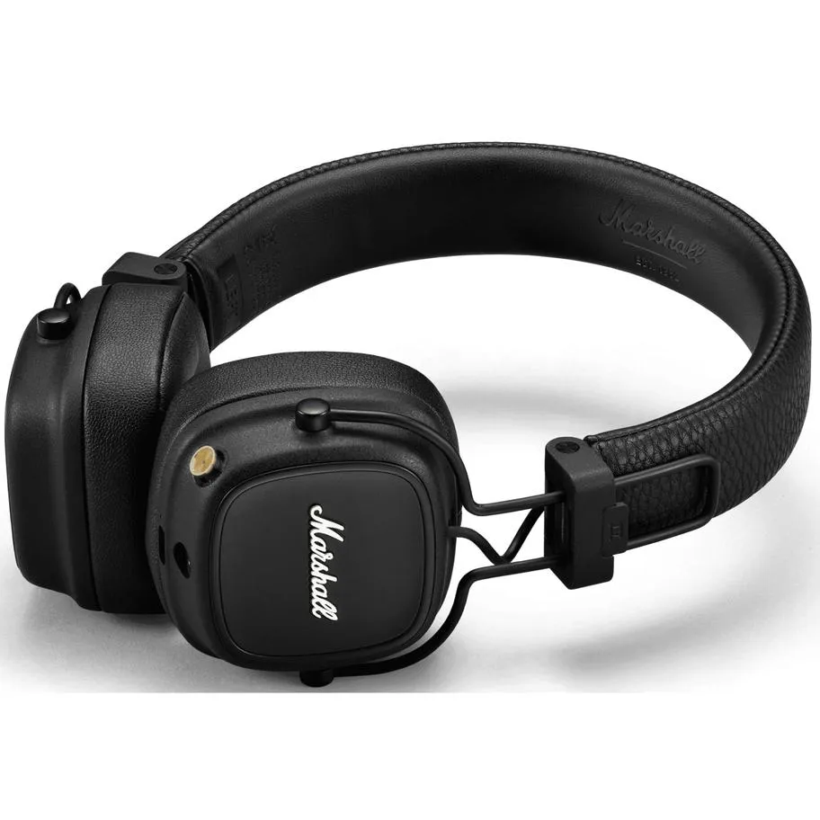 Casti Wireless Marshall Major IV Black, Bluetooth 5.0, Autonomie 80 Ore, USB-C, Jack 3.5mm, Black