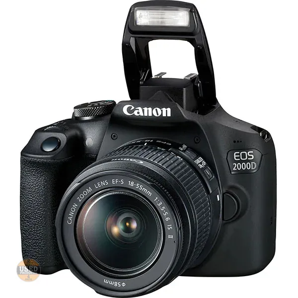Aparat foto DSLR Canon EOS 2000D, 24.1 Mp, USB, Wi-Fi, GPS, NFC, Mini HDMI, Obiectiv EF-S 18-55mm 1:3.5-5.6 IS II