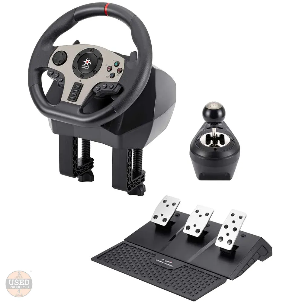 Volan gaming MYRIA MG7418, 270 grade, Vibratii, Pedale, Schimbator, pentru PC, Xbox ONE, PS3, PS4